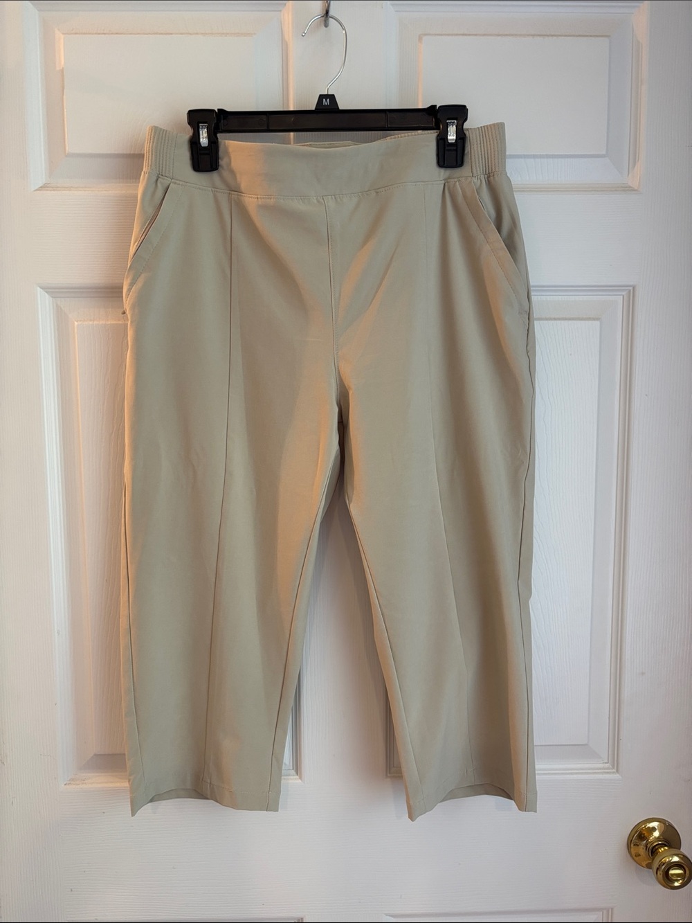 Women's Stretch Mid-Rise Cropped Capris - Khaki
